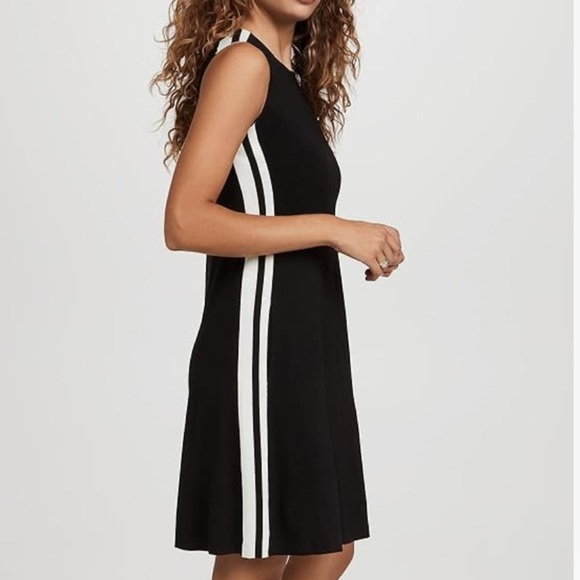 Norma Kamali Side Stripe Sleeveless Dress Size Small - Picture 1 of 6